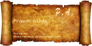 Prasch Alida névjegykártya